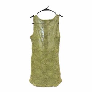 SHEIN Backless Lace Dress in Light Green